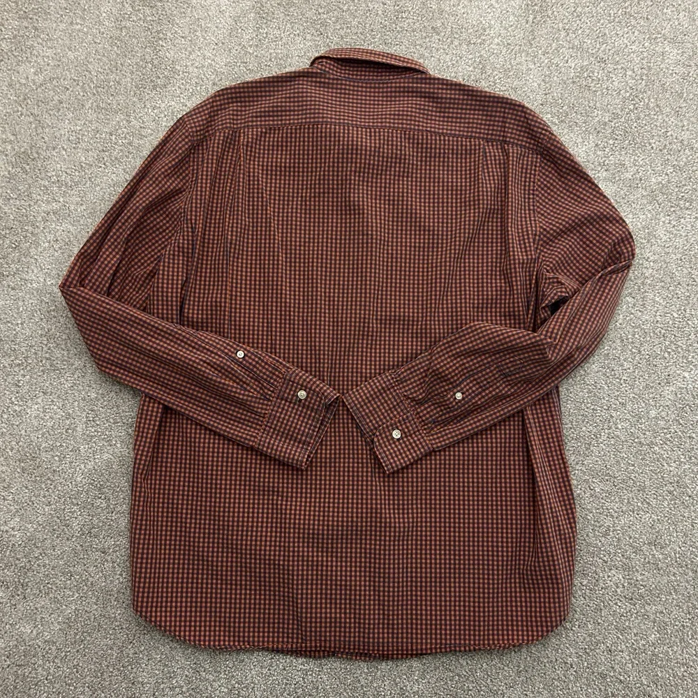 J Crew Adult Men's Size XL Check Long‎ Sleeve Button Front Shirt